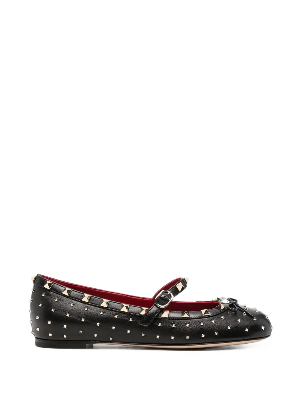 Rockstud-Embellished Ballet Flats by Valentino Garavani