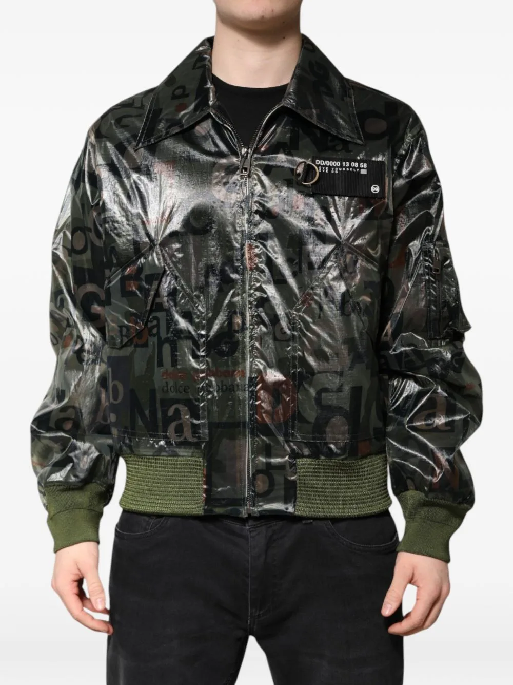 Logo-Print Bomber Jacket by Dolce & Gabbana
