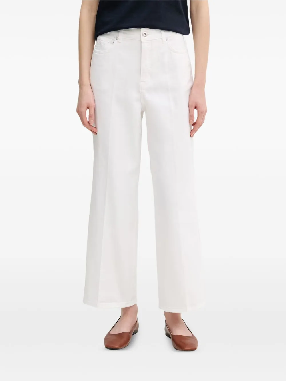 Pressed-Crease Wide-Leg Jeans by Marc Aurel