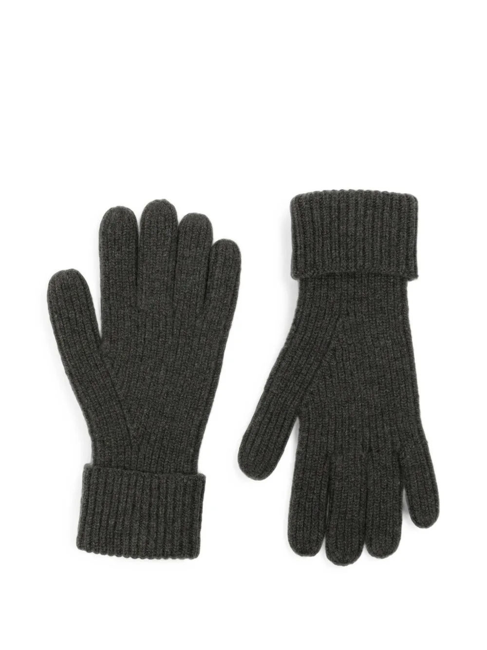 Ribbed-Knit Cashmere Gloves