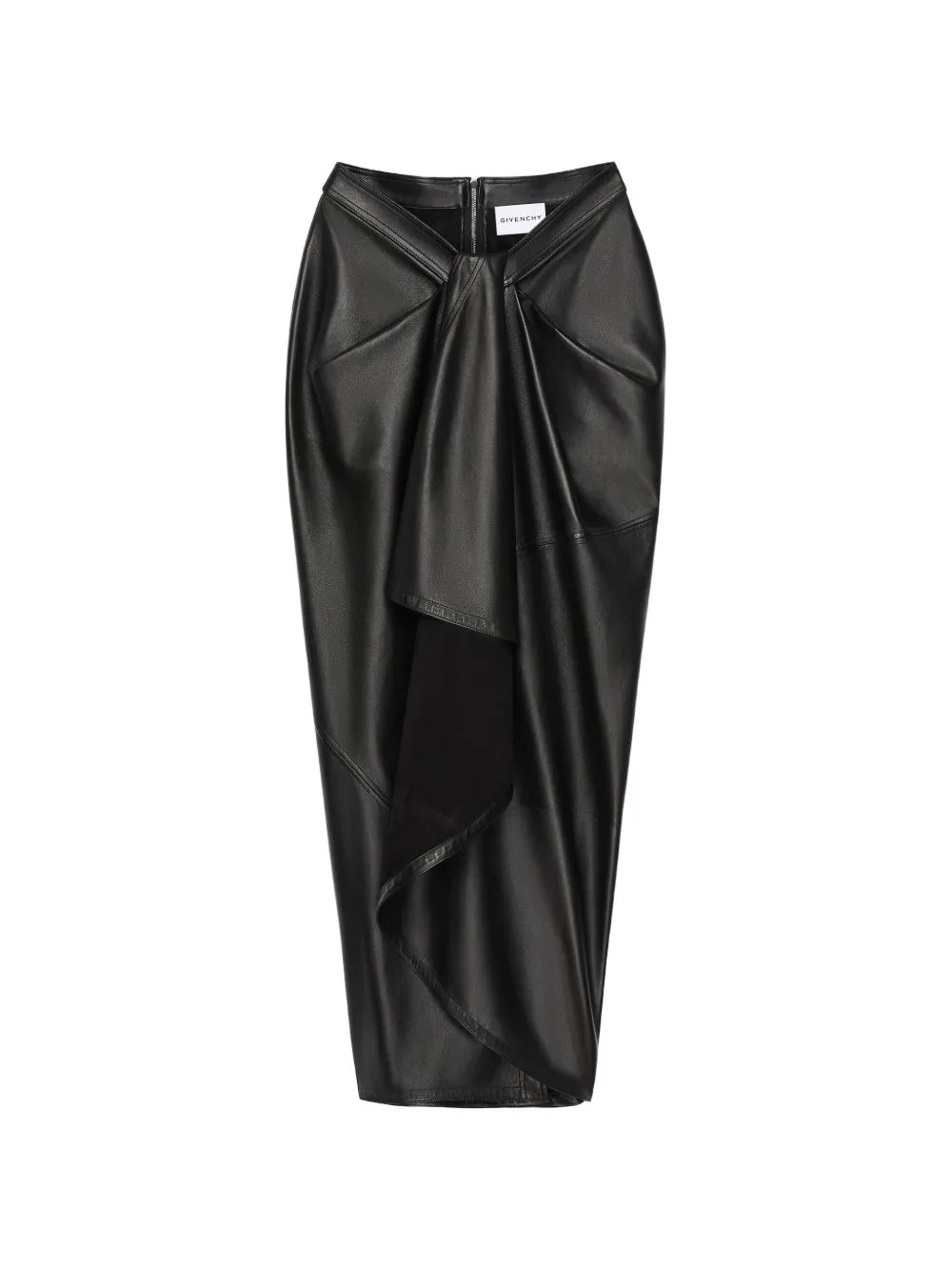 Long Wrapped Skirt in Leather by Givenchy