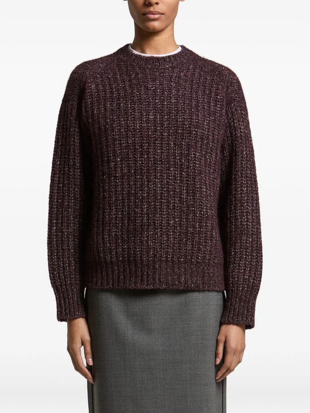 Chunky-Knit Crew-Neck Sweater