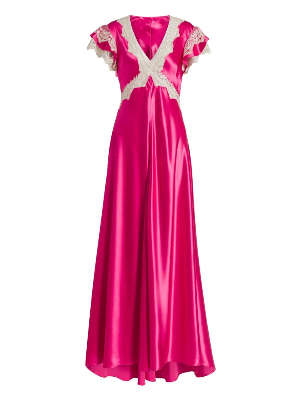Lace-Trim Maxi Dress