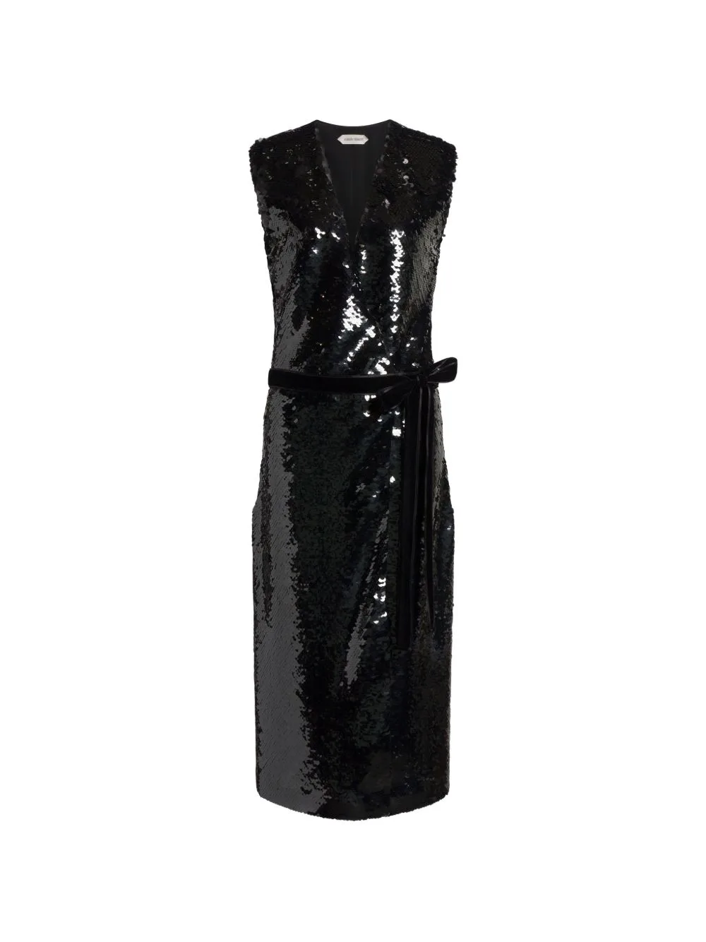 Sequin-Embellished Belted Midi Dress by Alberta Ferretti