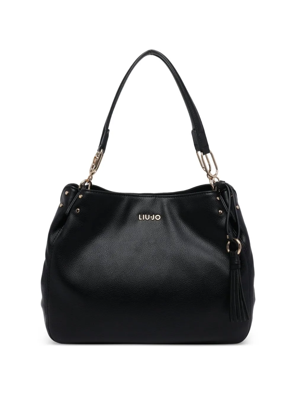 Logo-Plaque Tassel Shoulder Bag