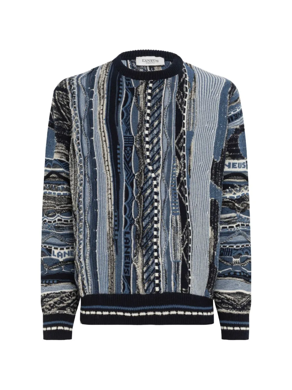 Jacquard-Knit Boxy Sweater by Laneus
