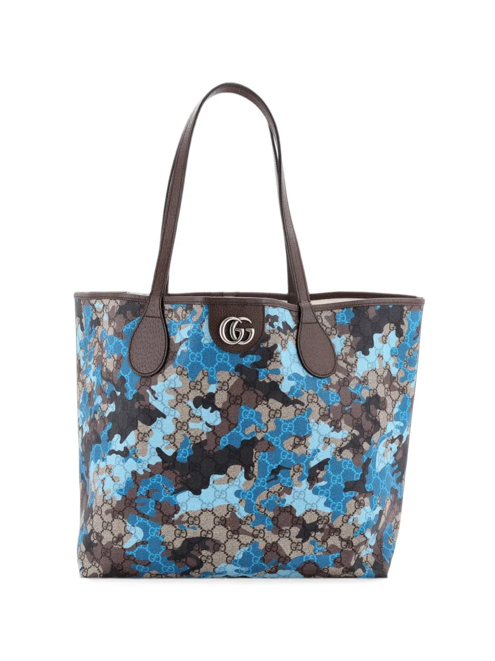 GG Open GG Camouflage Coated Canvas Large Tote Bag by Gucci Pre-Owned