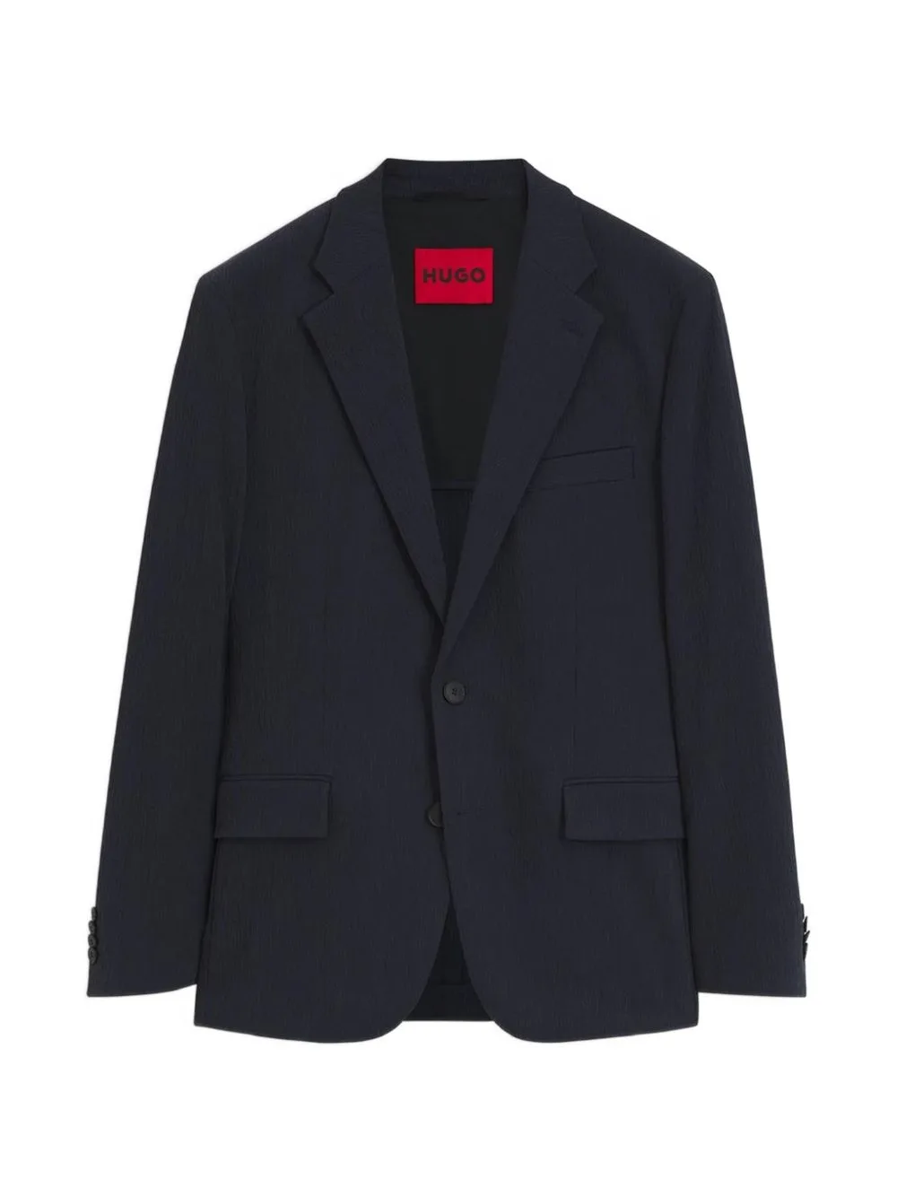 Slim-Fit Suit Jacket in Performance-Stretch Seersucker by HUGO