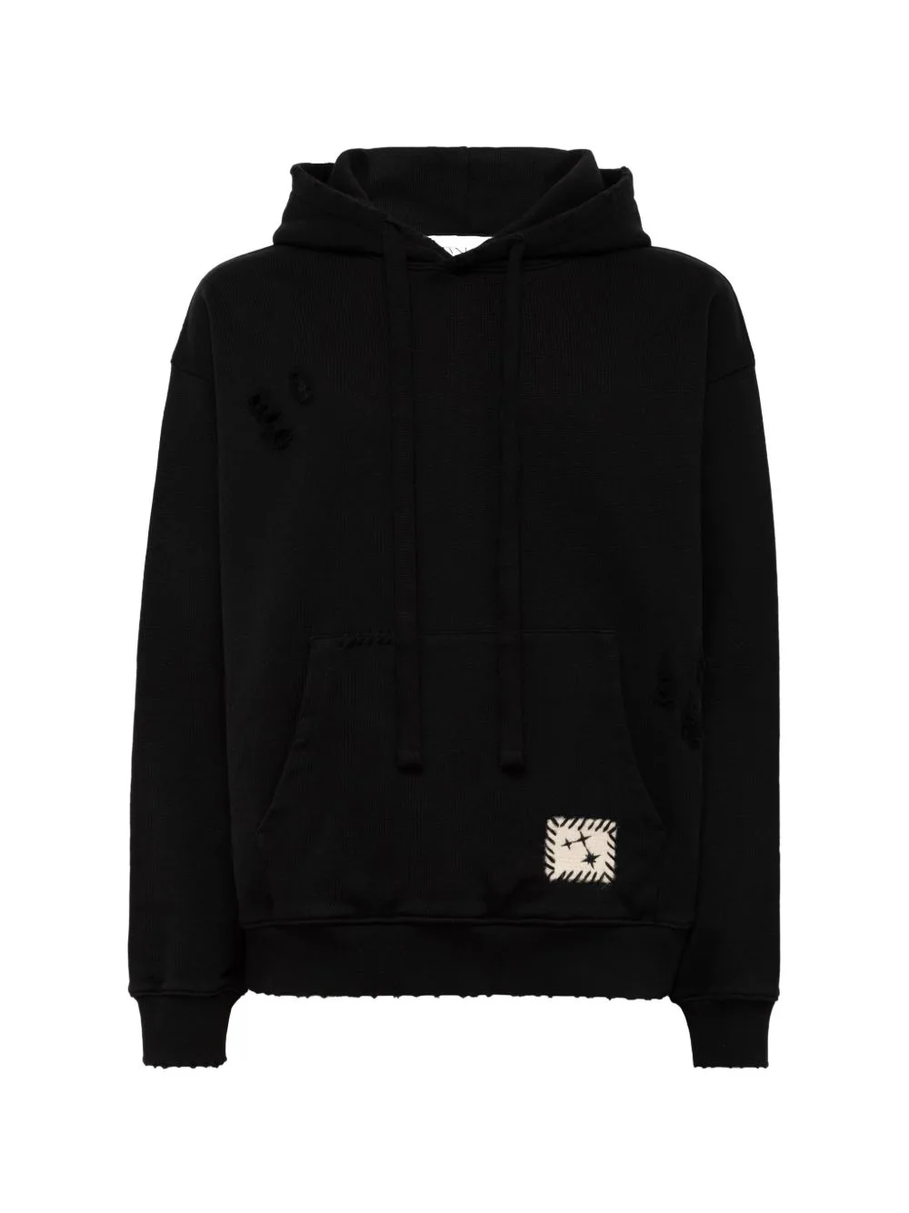 Destroyed Boxy-Fit Hoodie by Laneus