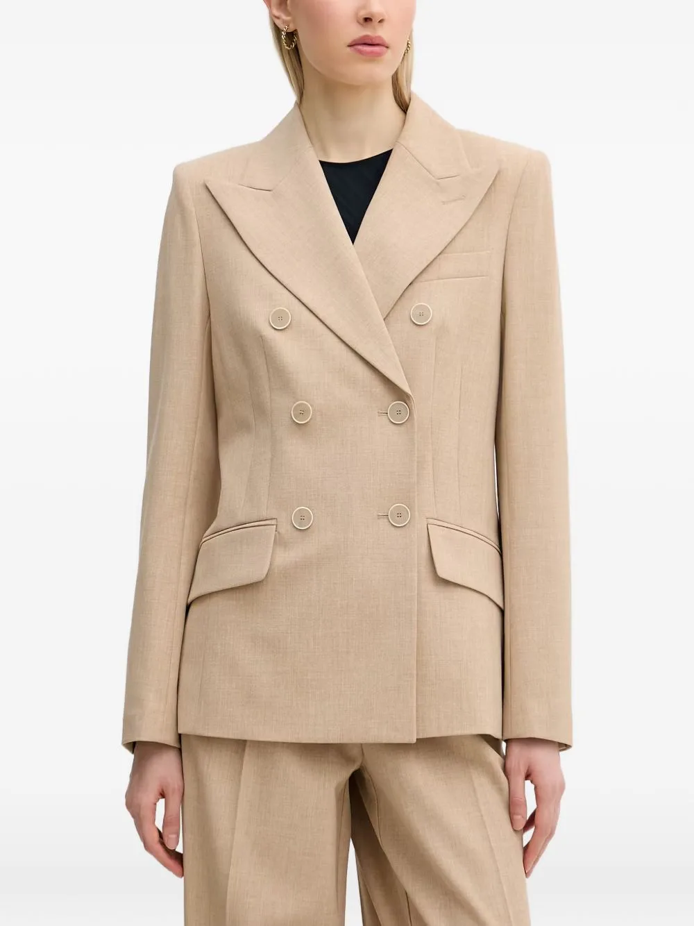 Double-Breasted Peak-Lapel Blazer by Marc Aurel