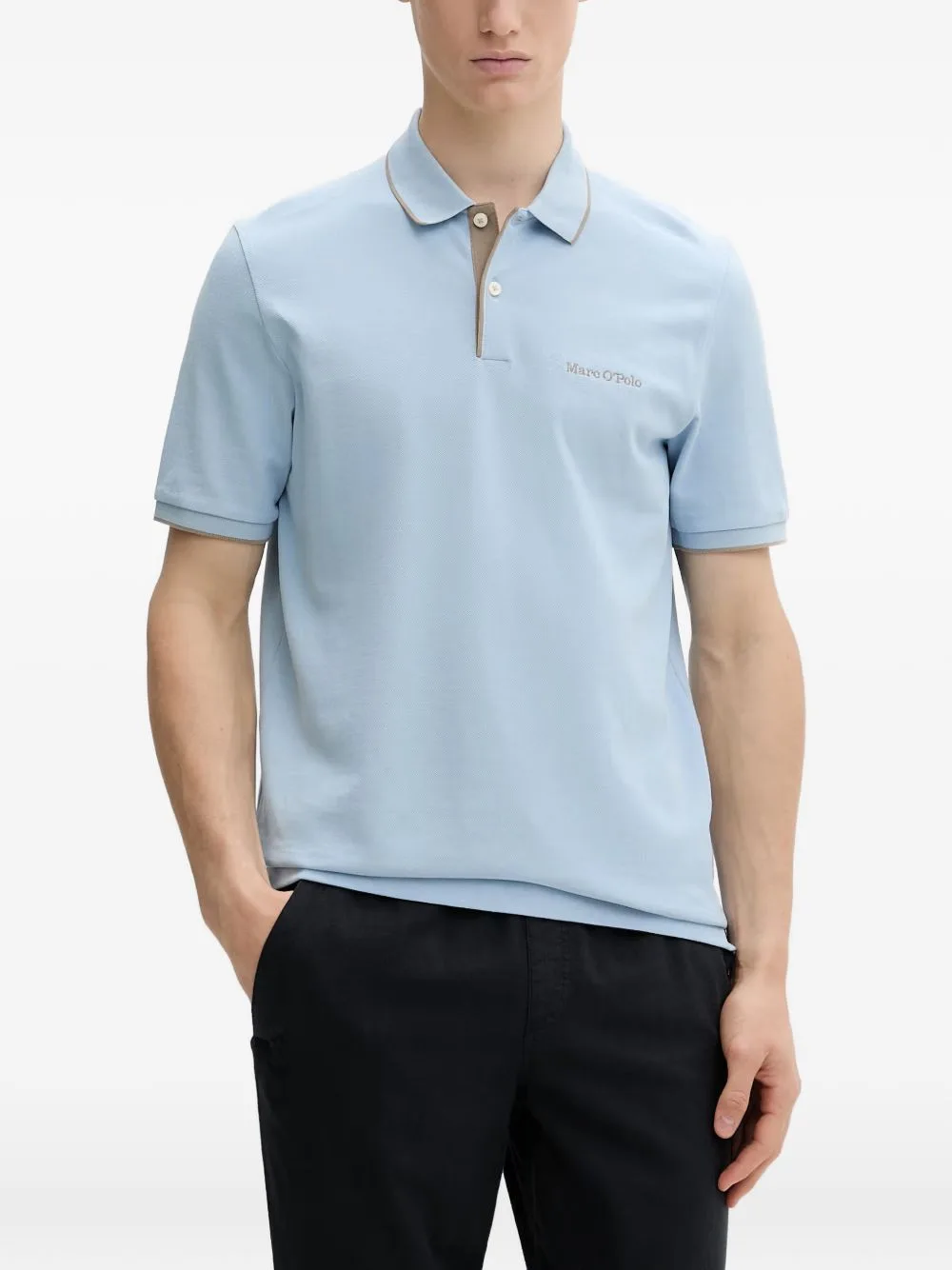 Logo-Embroidered Tipped Polo Shirt by Marc O'Polo