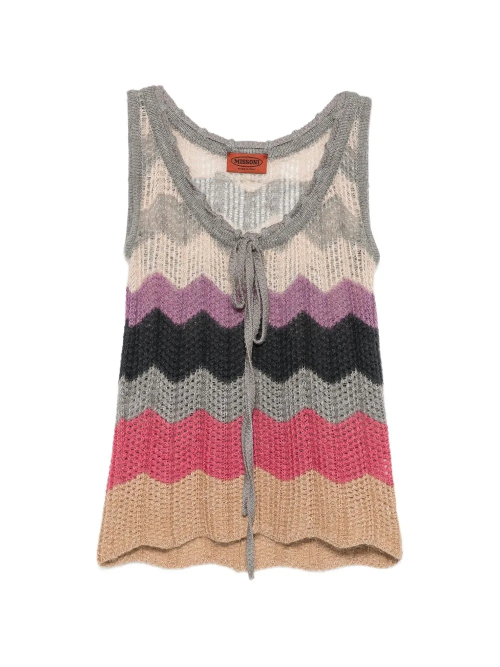 2000s Zigzag Knit Top by Missoni Pre-Owned