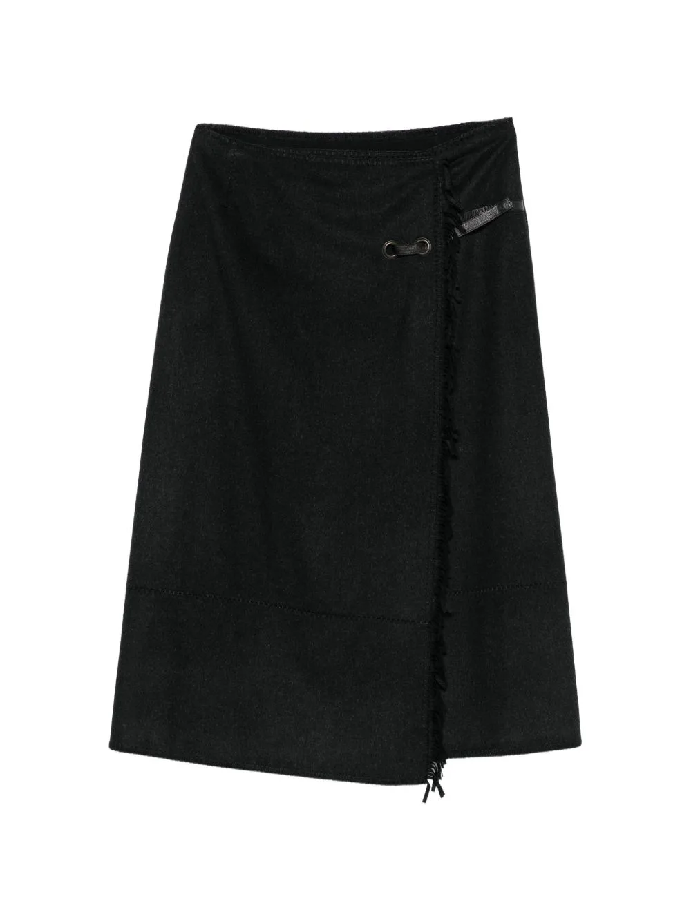 2000s Fringe-Trim Wrap Skirt by Paco Rabanne Pre-Owned
