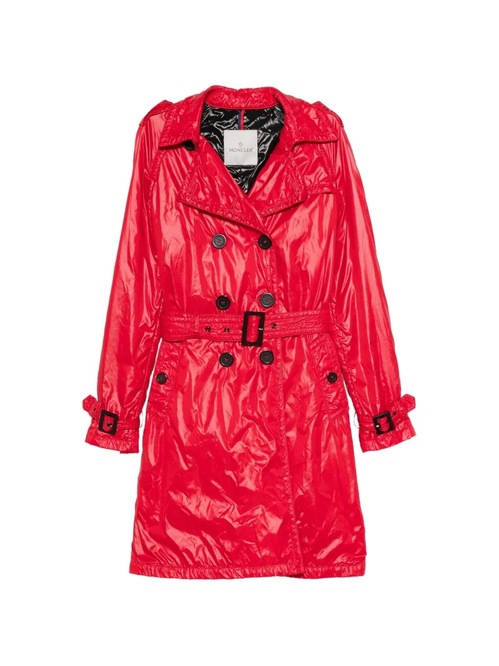 2010s Double-Breasted Belted Coat by Moncler Vintage