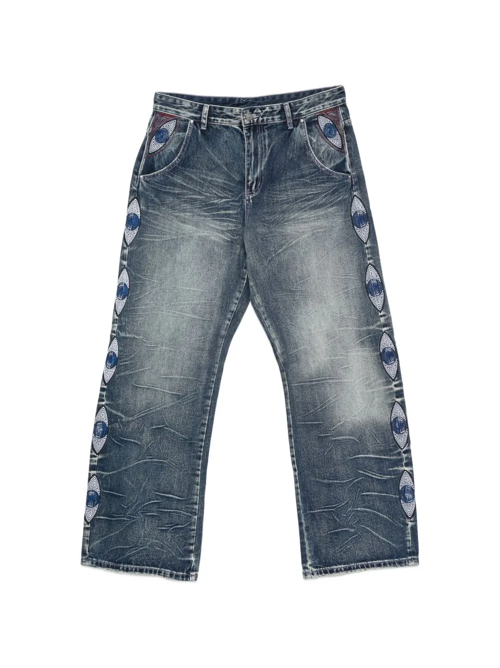 Beaded-Embroidery Jeans by KidSuper