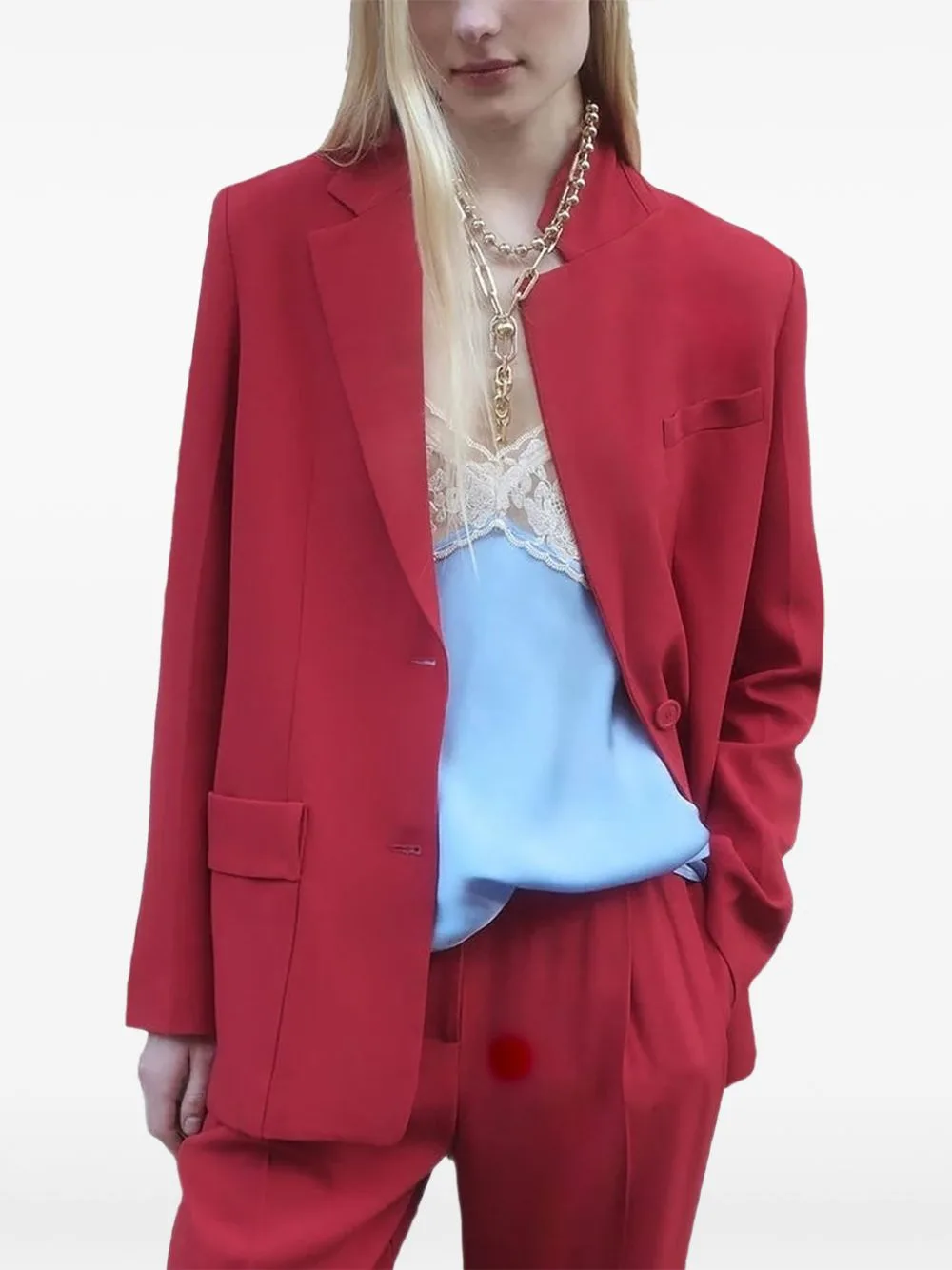 Rosalinda Button-Fastening Blazer by Semicouture