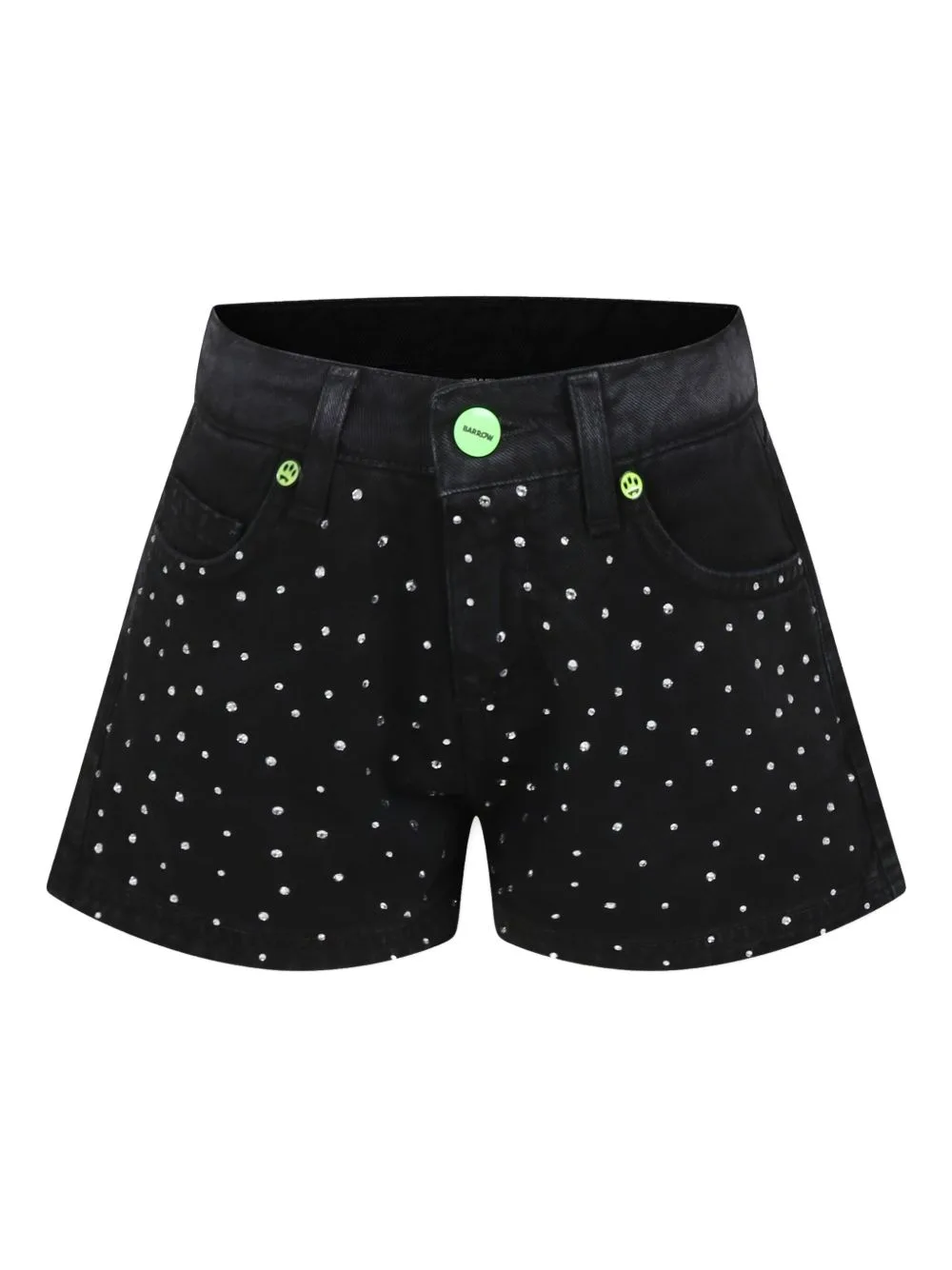Rhinestone-Embellished Denim Shorts by Barrow kids