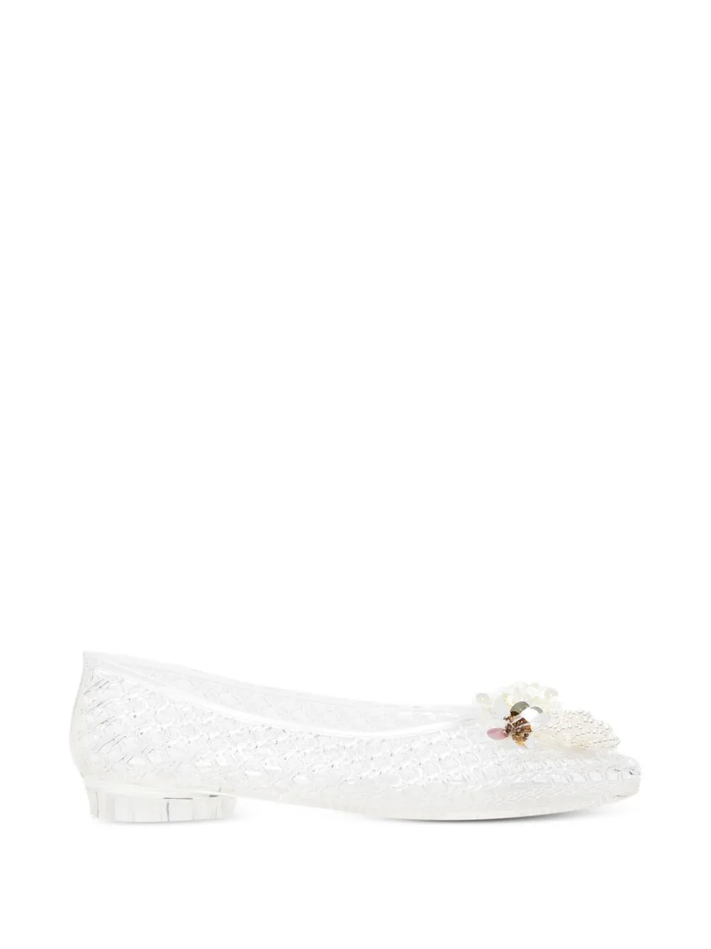 Floral Appliqué Ballet Flats by HEAVENLY JELLY