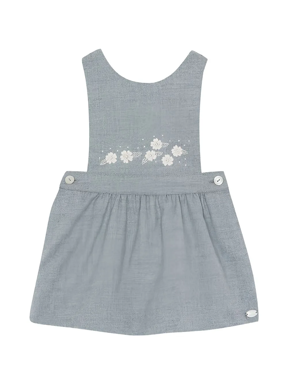 Floral-Embroidered Pinafore Dress by Tartine Et Chocolat
