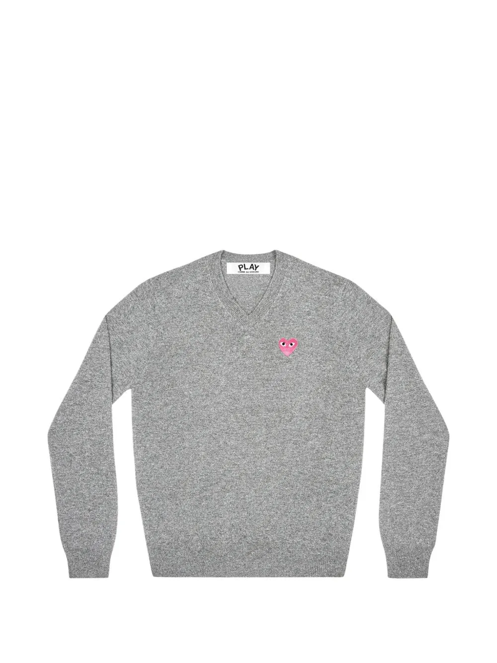 Heart-Patch V-Neck Sweater by Comme Des Garçons Play