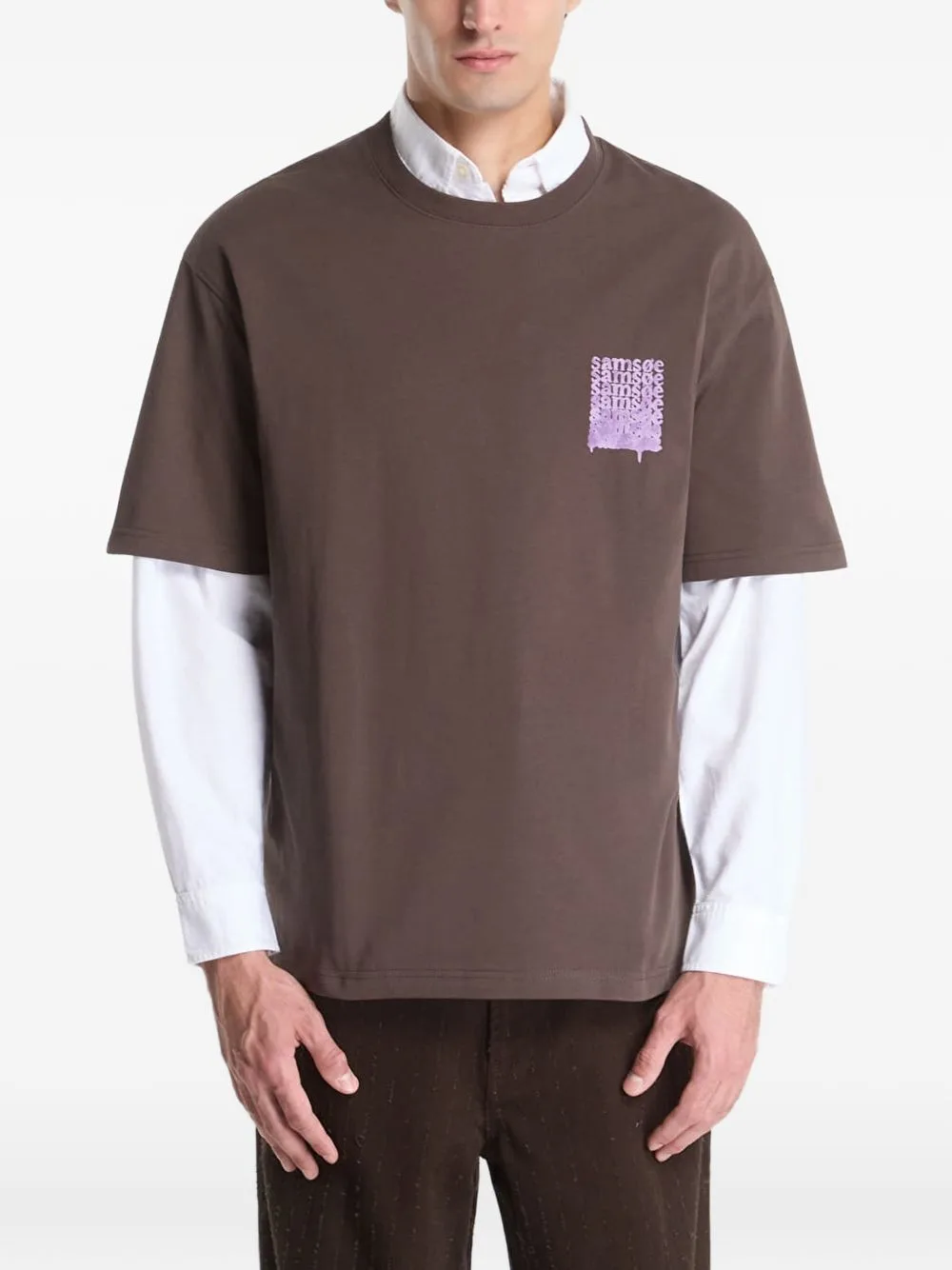Sasteven Logo-Print Slogan-Print T-Shirt