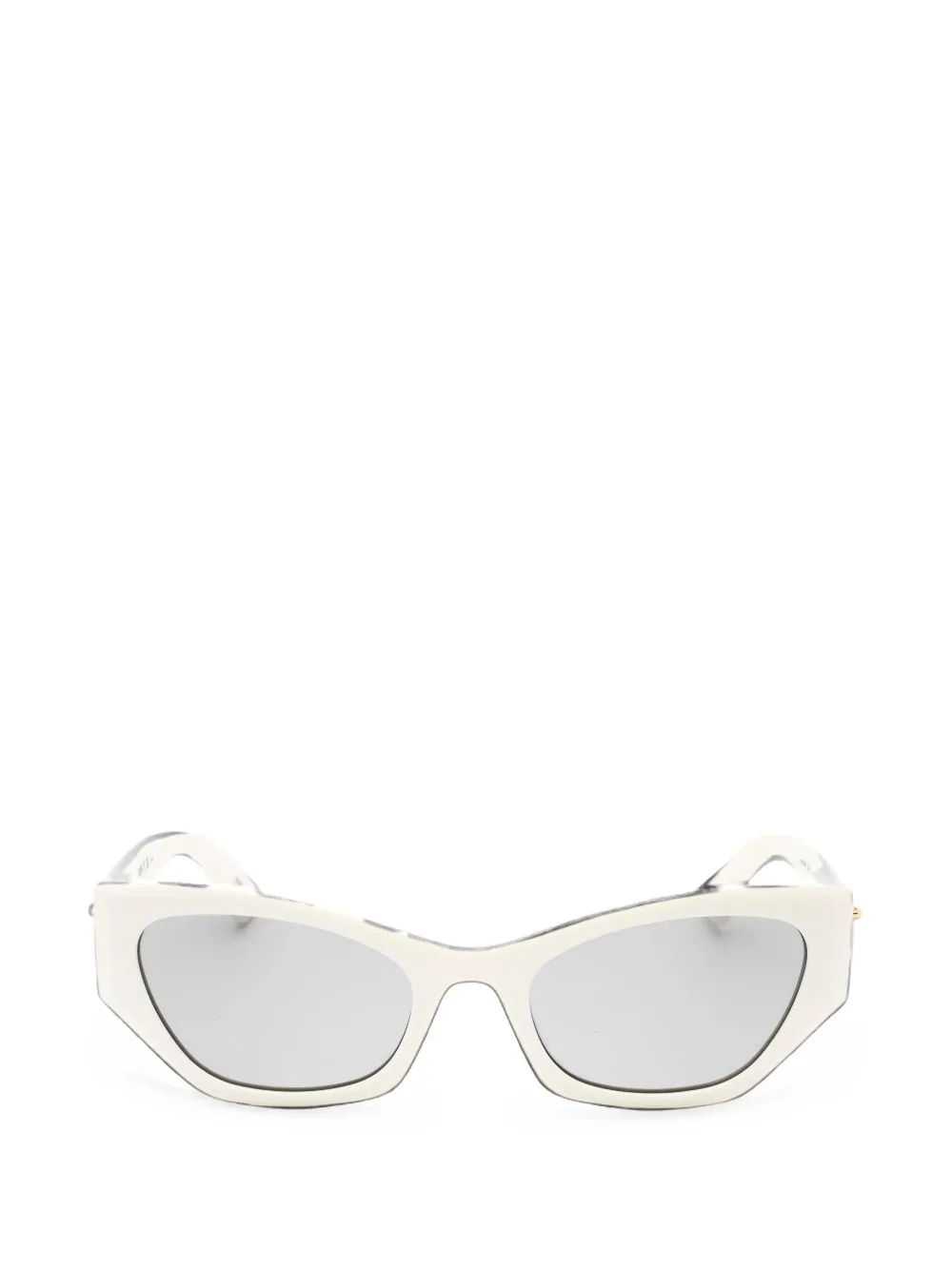 Zip-Detail Cat-Eye Sunglasses by Moschino