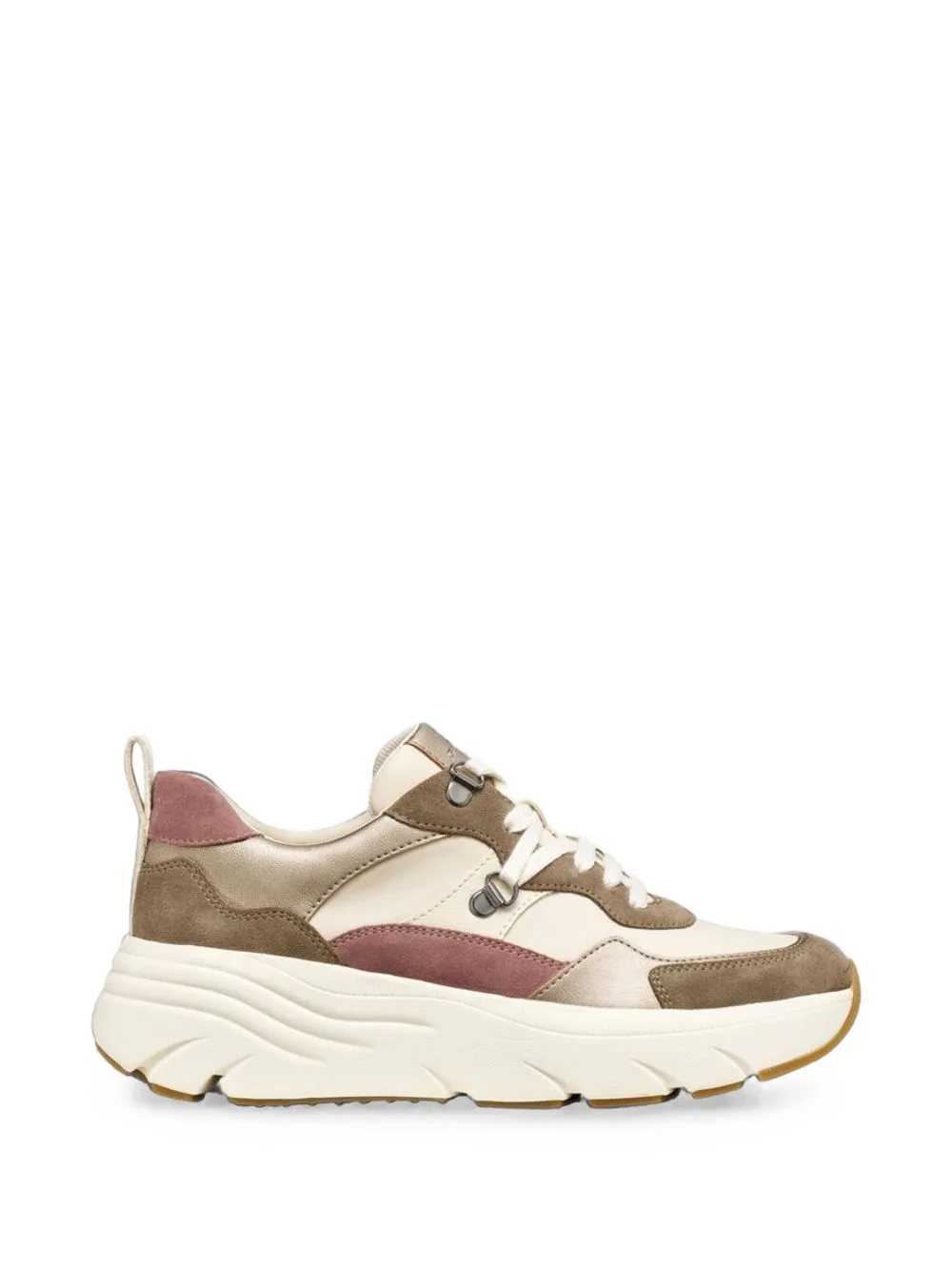 Diamond Panelled Metallic-Effect Sneakers by Geox