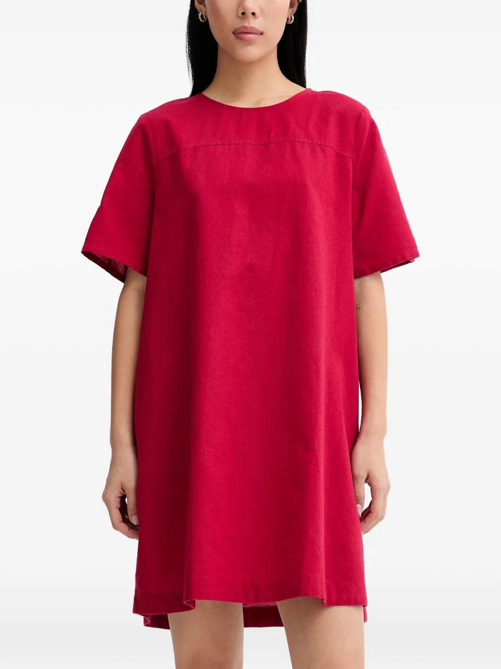 Tie-Back Short-Sleeve Mini Dress by Marc O'Polo