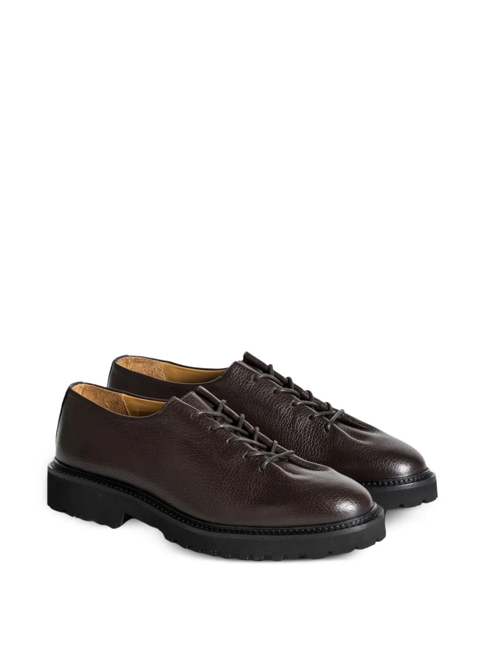 Edouard Lug Grained-Leather Derby Shoes