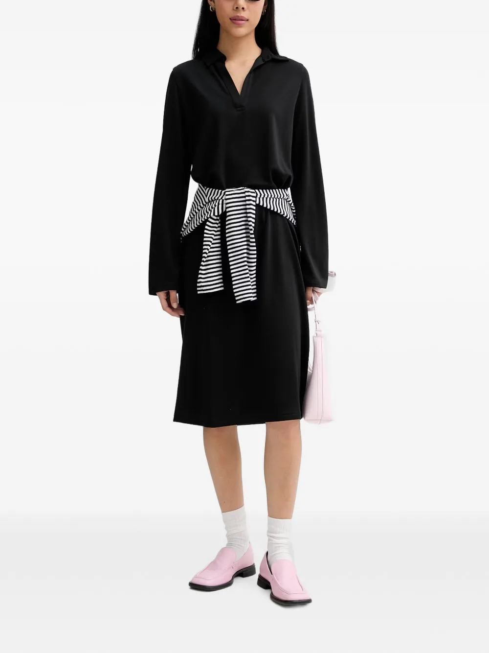 Long-Sleeve Polo-Collar Midi Dress by Marc O'Polo