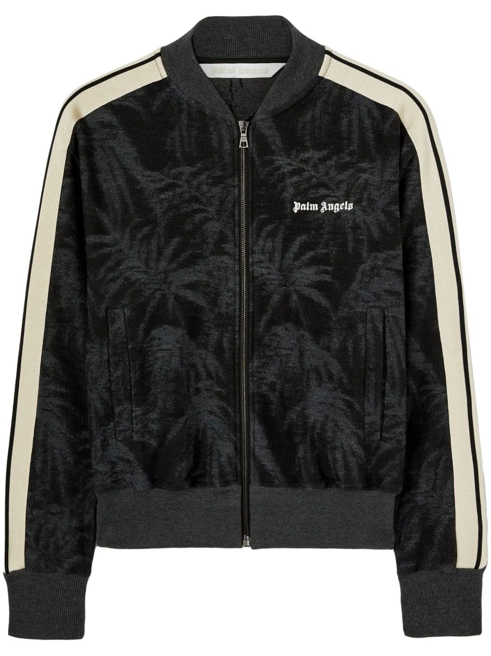 Pams-Jacquard Zipped Sweater by Palm Angels
