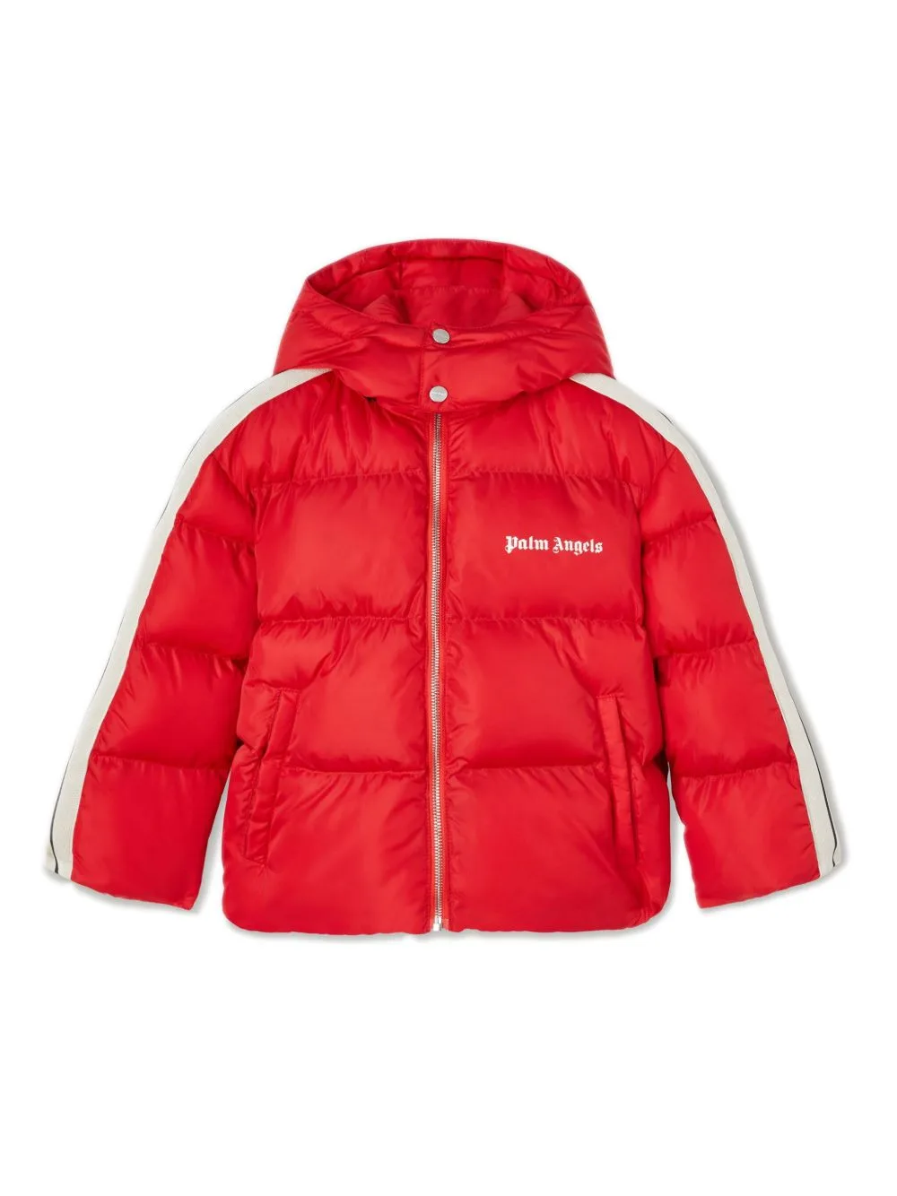 Quilted Hooded Puffer Jacket by Palm Angels Kids