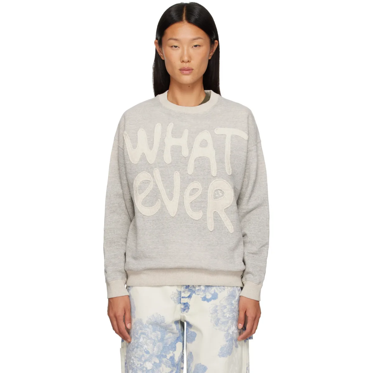 Whatever Oversized Crewneck Sweatshirt by R13