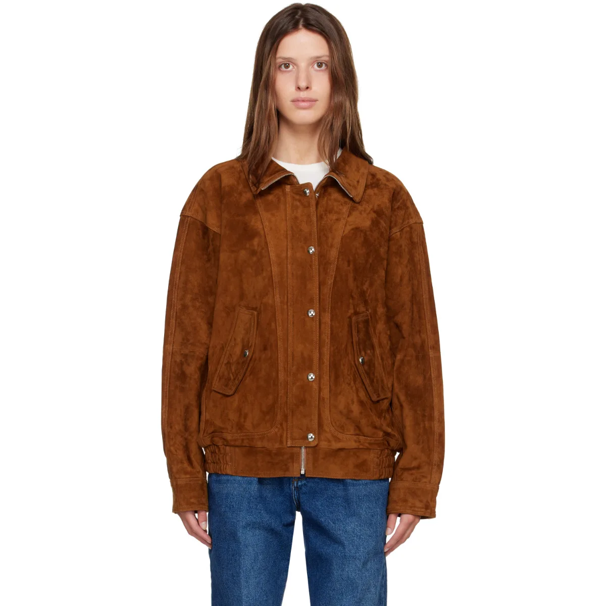 Zelan High Neck Suede Jacket by R2W