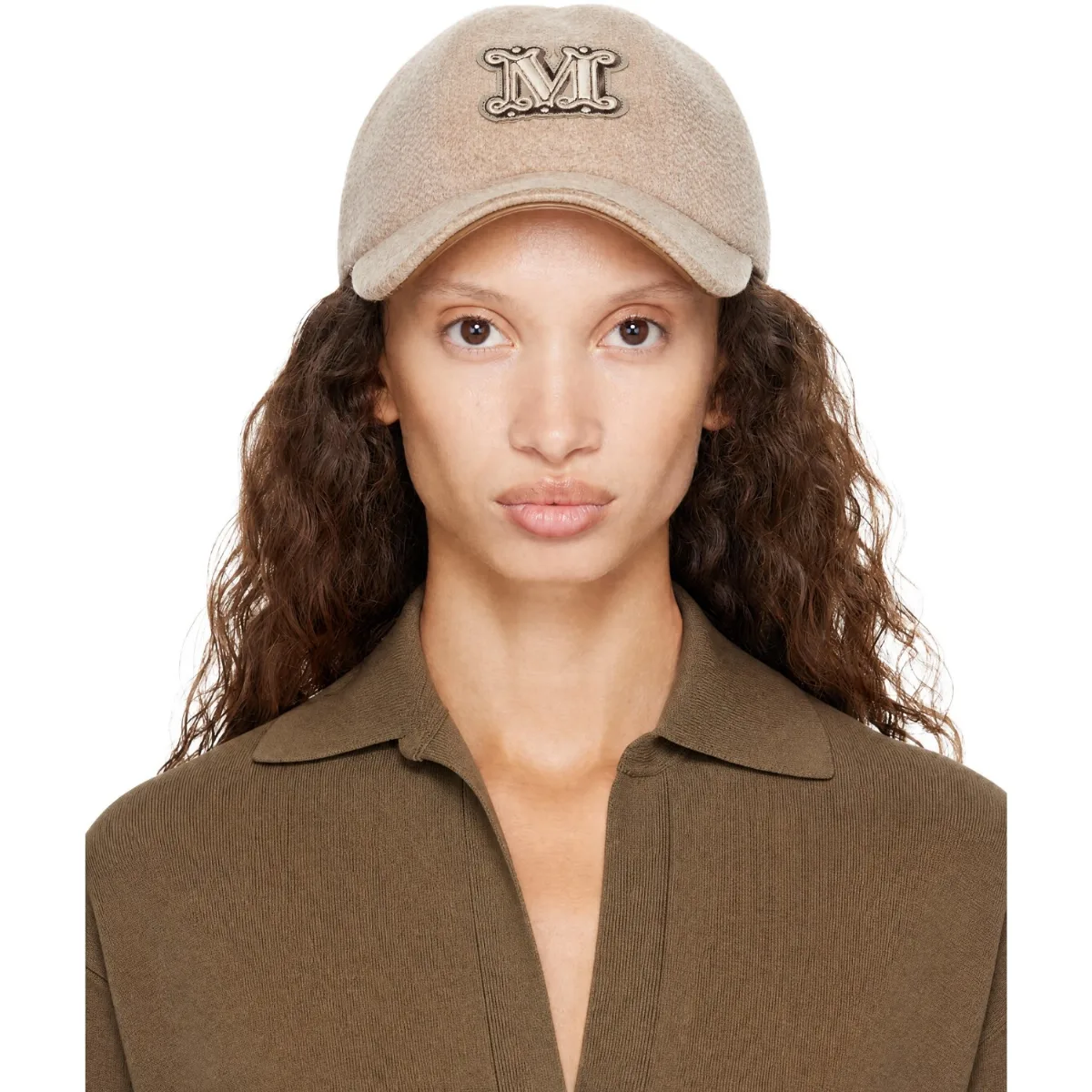 Ordine Cashmere Drap Baseball Cap by Max Mara