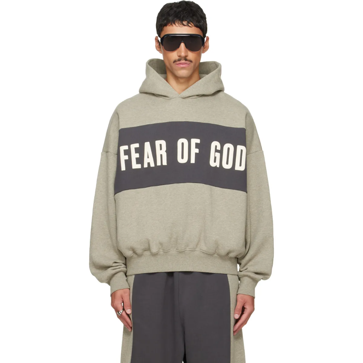 Cropped Relaxed Paneled Hoodie by Fear of God ESSENTIALS