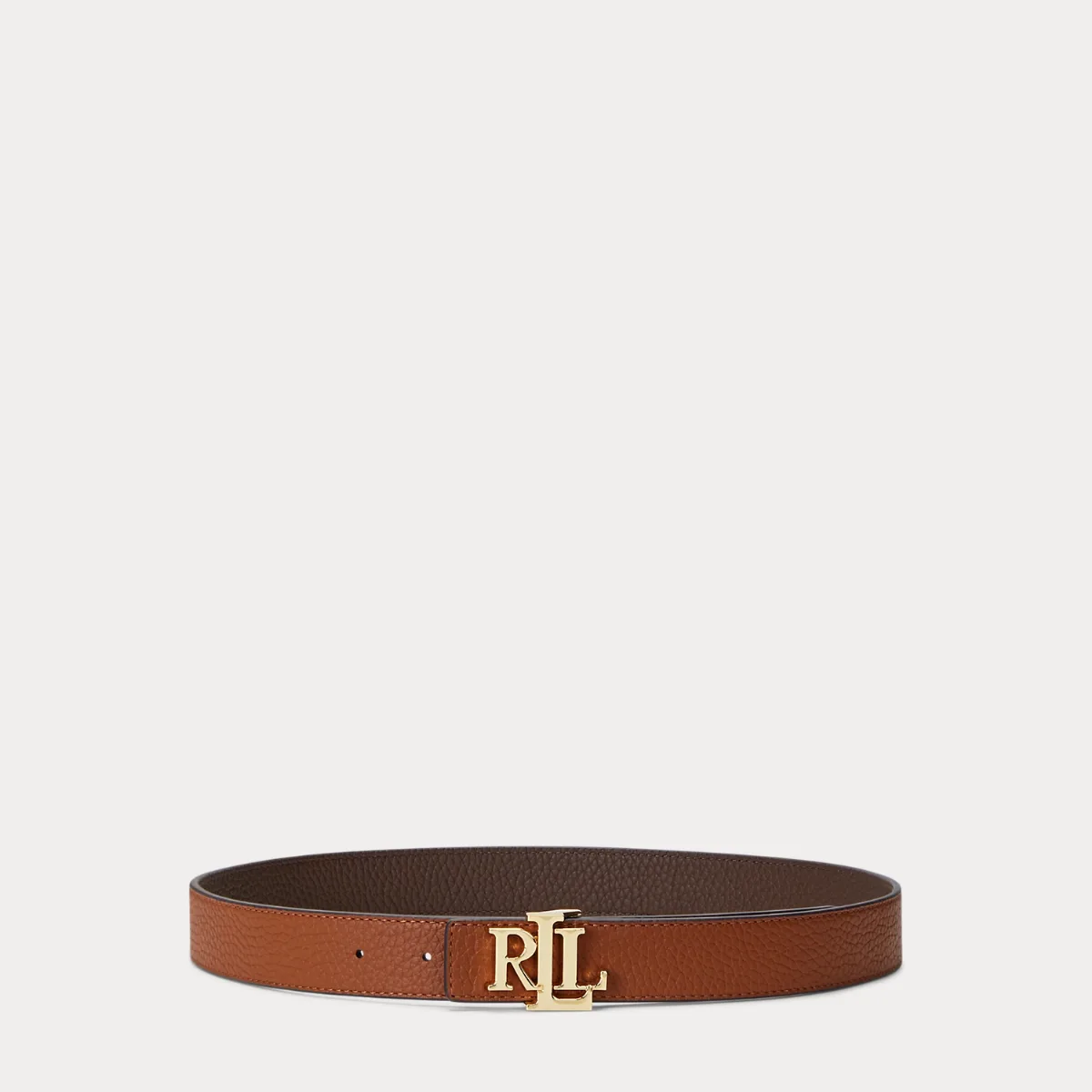 Logo Reversible Pebbled Leather Belt by Lauren Ralph Lauren