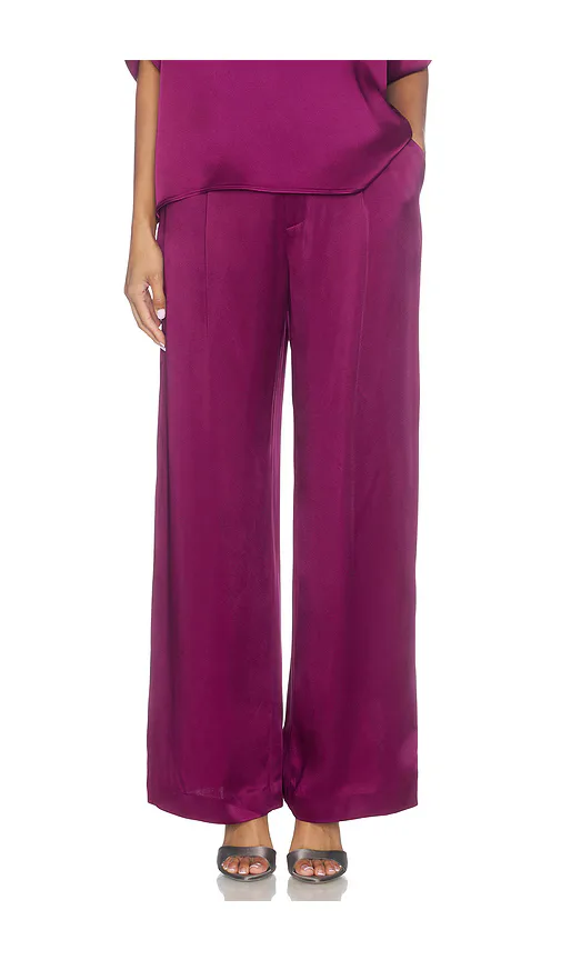 Satin Relaxed Pleated Pant by LaPointe