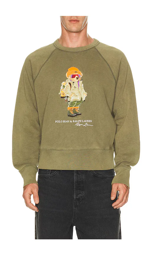 Seasonal Fleece Red Rocks Bear Crewneck Sweatshirt by Polo Ralph Lauren
