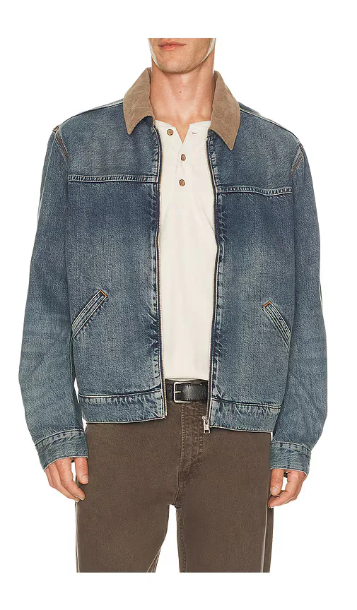 Denim Zip Trucker by FRAME