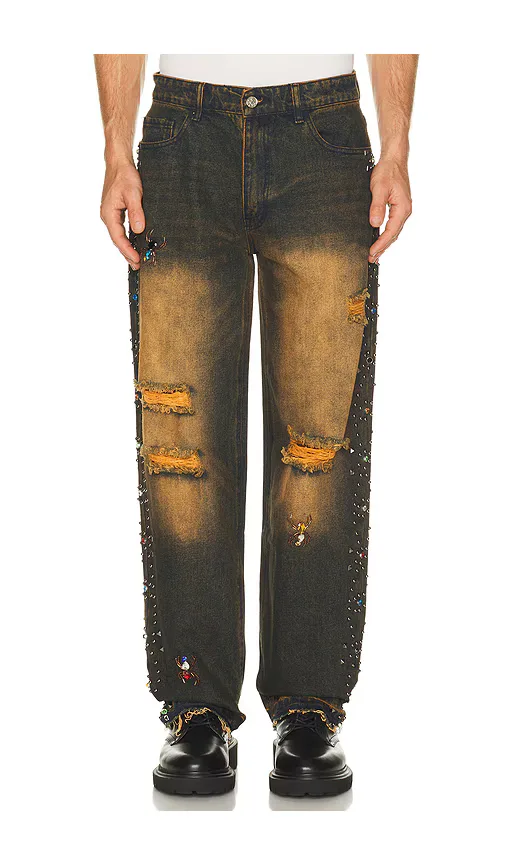 Vintage Washed Stutted Jeans by Ryoko Rain