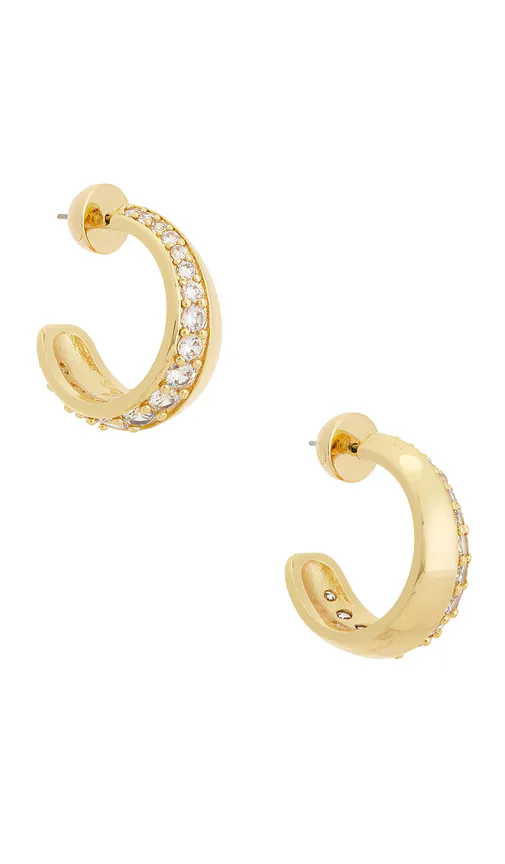 Crystal Curve Huggie Hoops