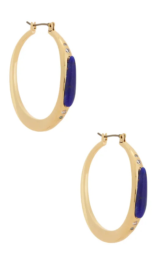 Lapis Solstice Hoops by Ettika