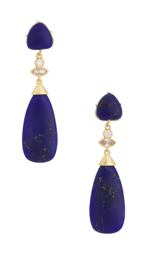 Lapis Solstice Drop Earrings by Ettika