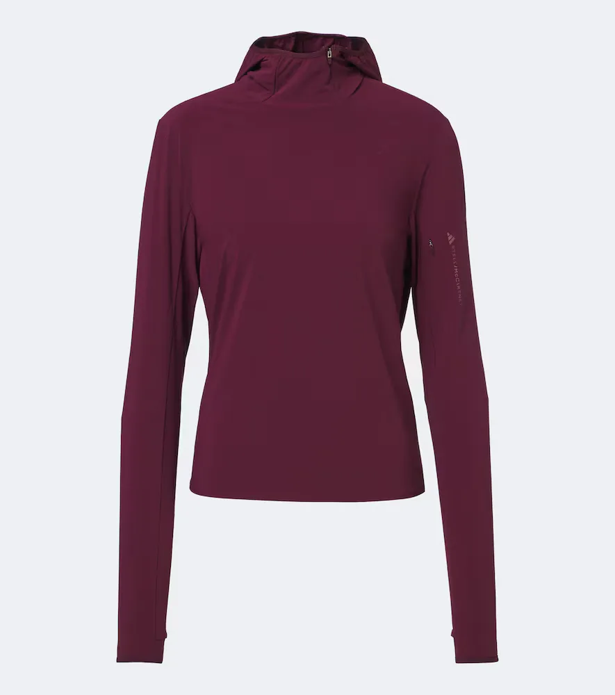 Hooded Open-Back Technical Top by Adidas by Stella McCartney