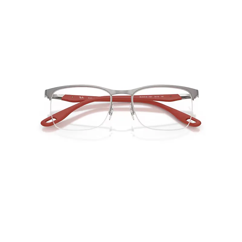 Rb8416m Optics Scuderia Ferrari Collection Eyeglasses Red Frame Transparent Lenses Polarized by Ray-Ban