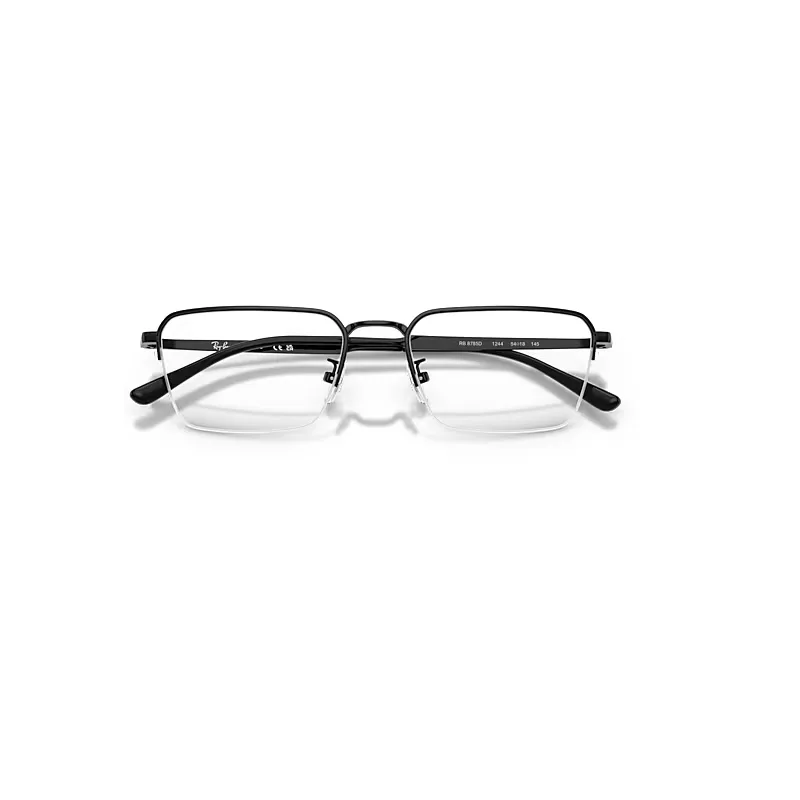 Rb8785d Titanium Optics Eyeglasses Black Frame Transparent Lenses Polarized by Ray-Ban