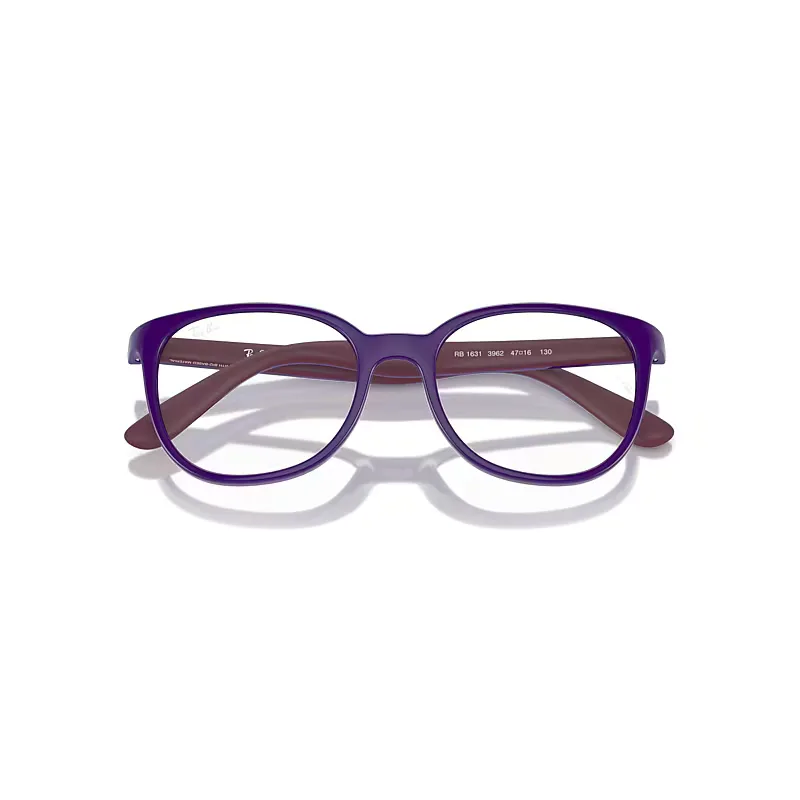 Rb1631 Optics Bio-Based Eyeglasses Violet on Bordeaux Frame Clear Lenses by Ray-Ban