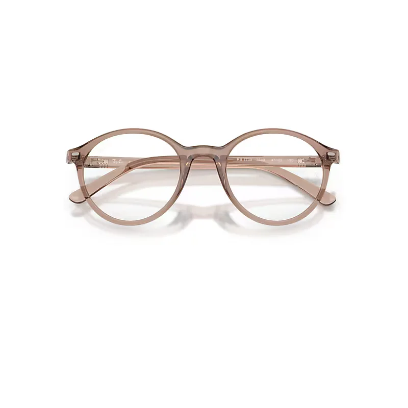 Rb1730 Optics Eyeglasses Transparent Light Brown Frame Clear Lenses Polarized by Ray-Ban