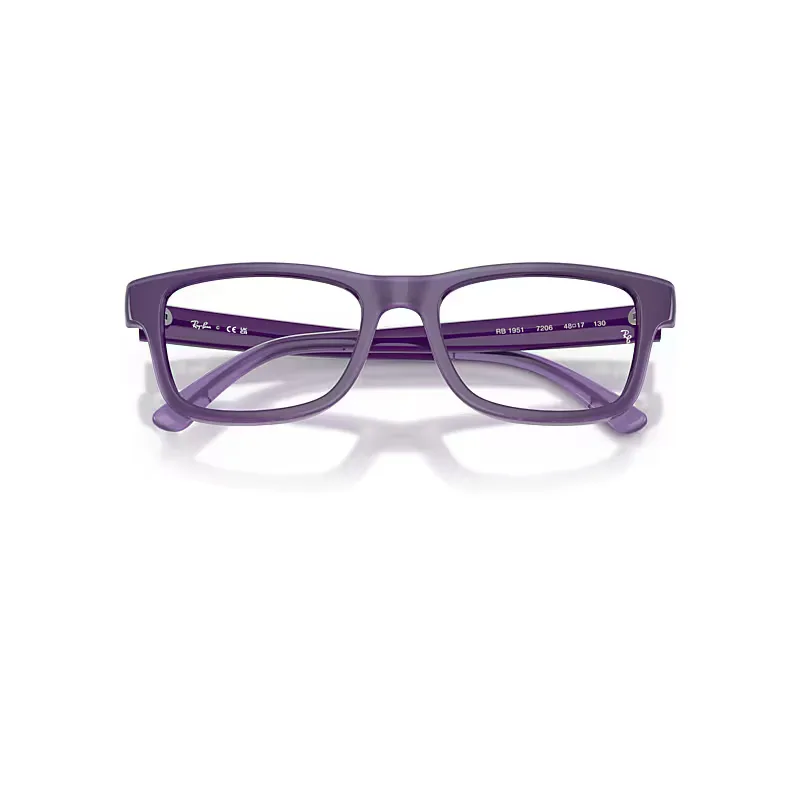 Rb1951 Optics Everflex Eyeglasses Violet Frame Clear Lenses Polarized by Ray-Ban